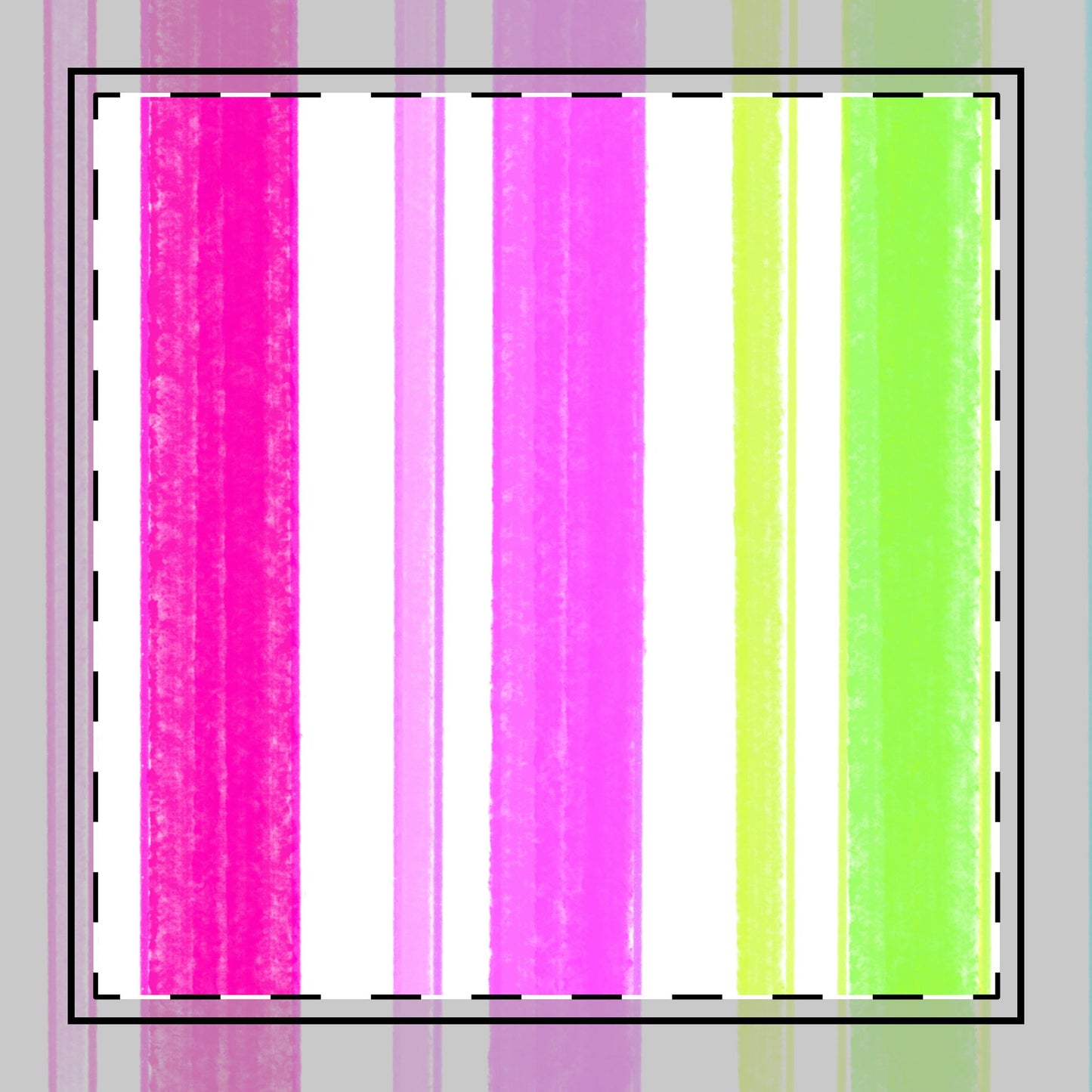 Dogi Butterfly Stripes Cotton Twill Napkin Pink and Green