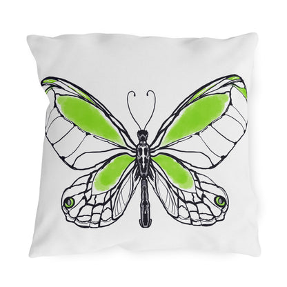 Outdoor Pillows Lulu Butterflies Green