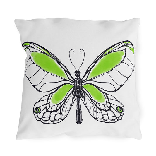 Outdoor Pillows Lulu Butterflies Green