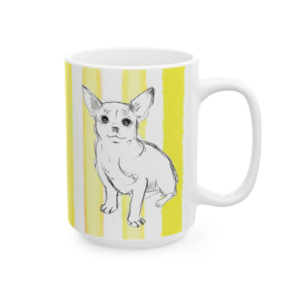 Dogi Fun Mug with Yellow Stripes