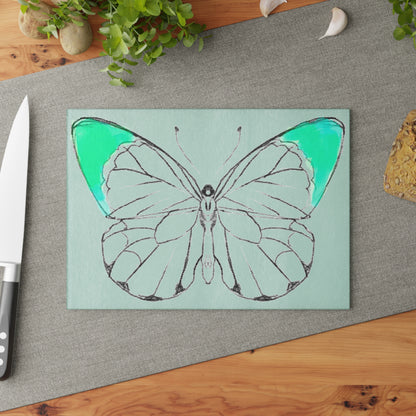 Chroma Glass Cutting Board Blue Green