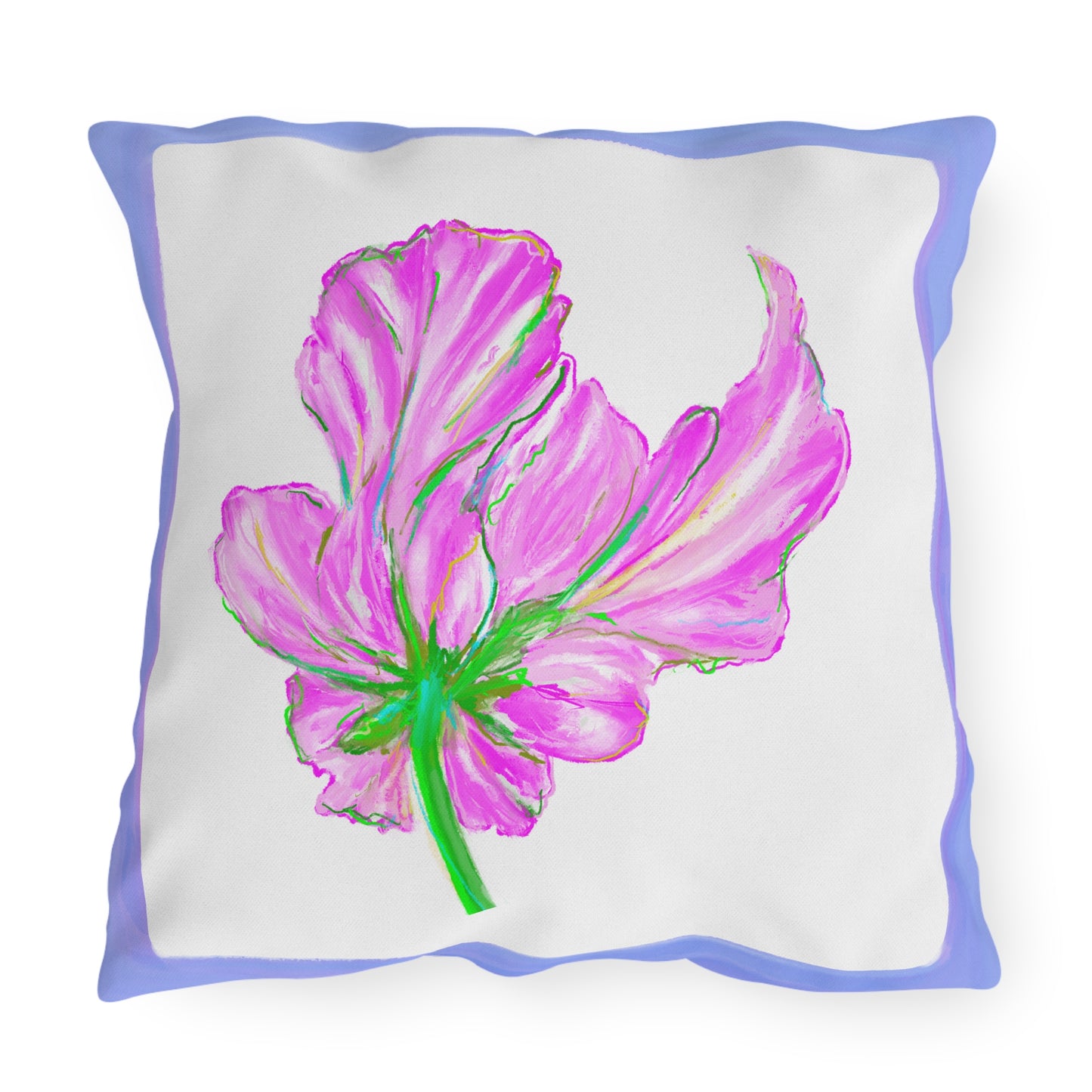 Vibrant Tulips Outdoor Pillows