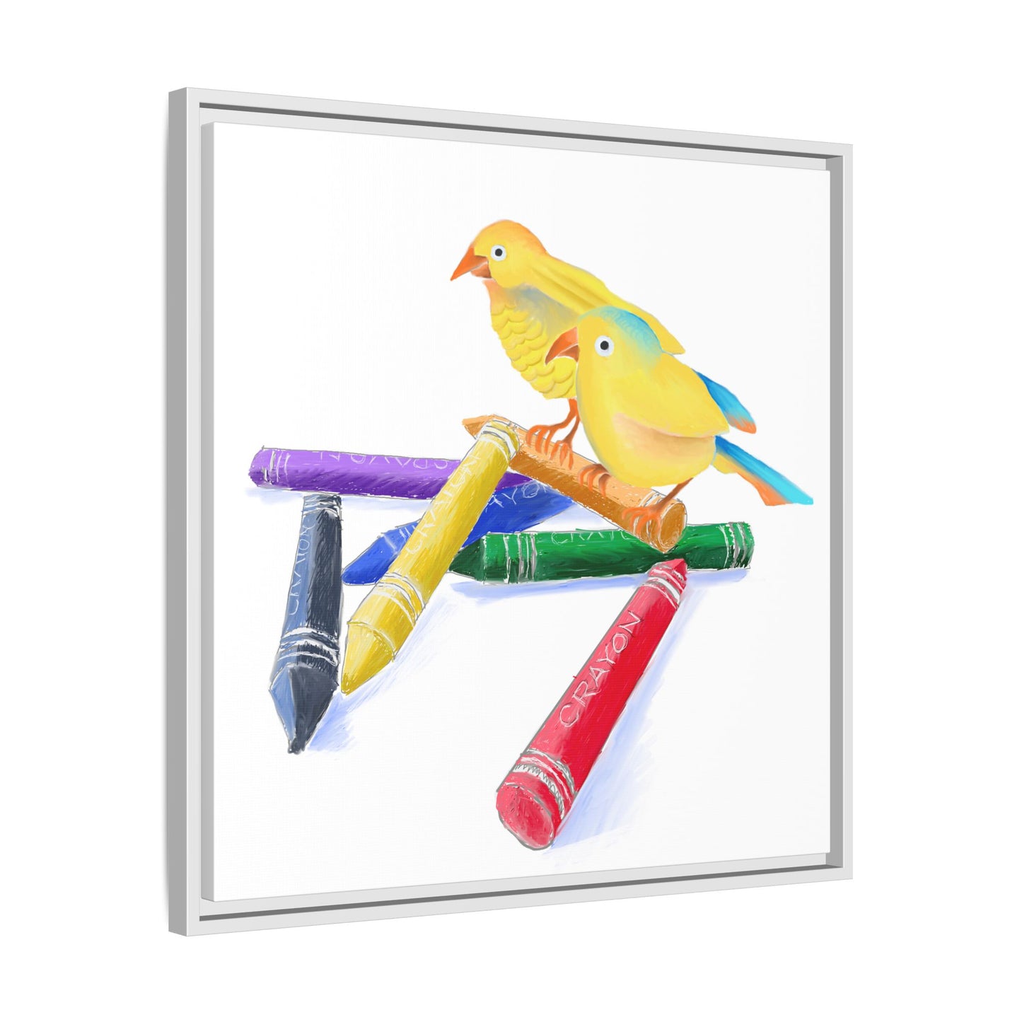 Jolly Birds Matte Canvas Framed