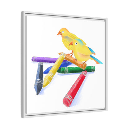 Jolly Birds Matte Canvas Framed