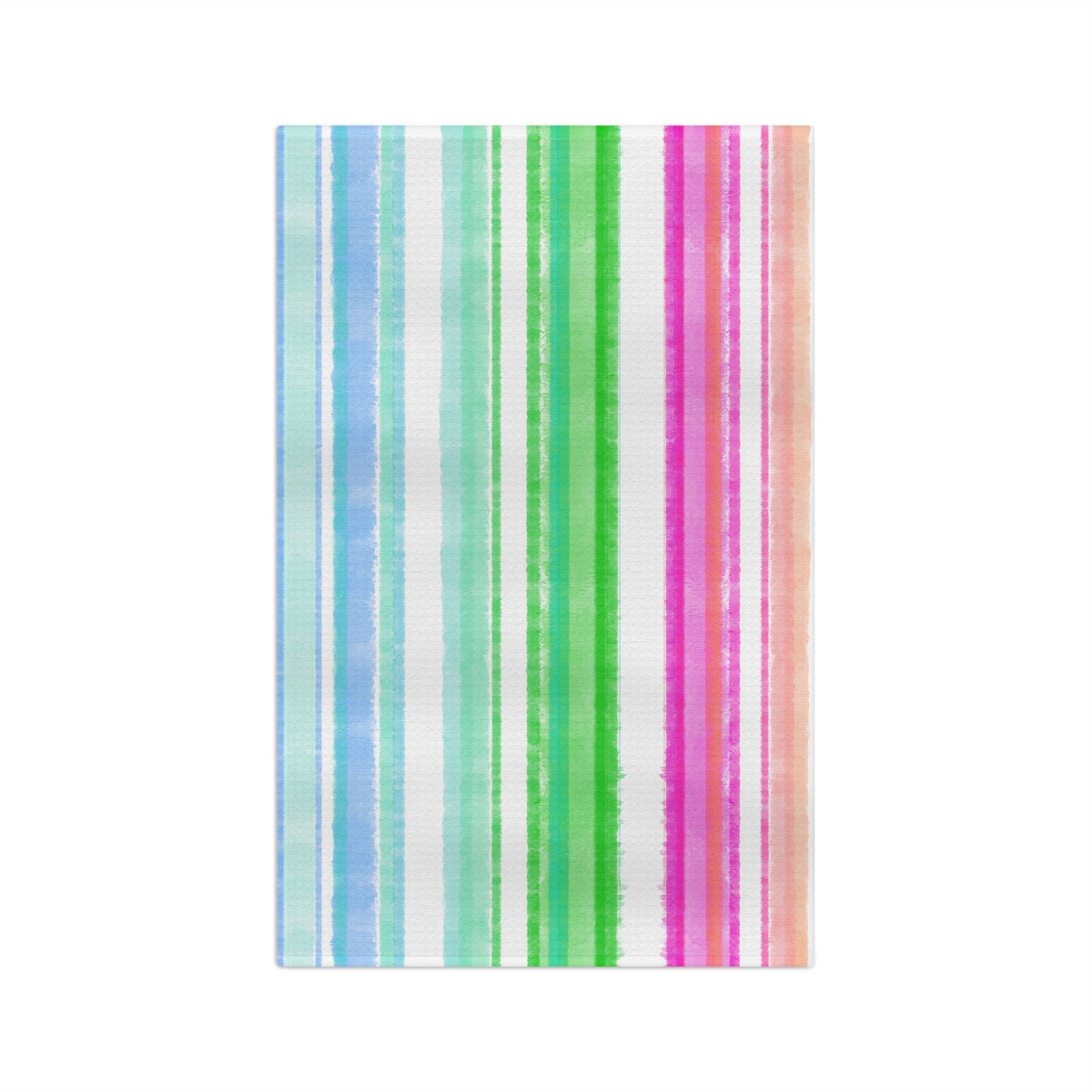 Watercolor Stripes Tea Towel