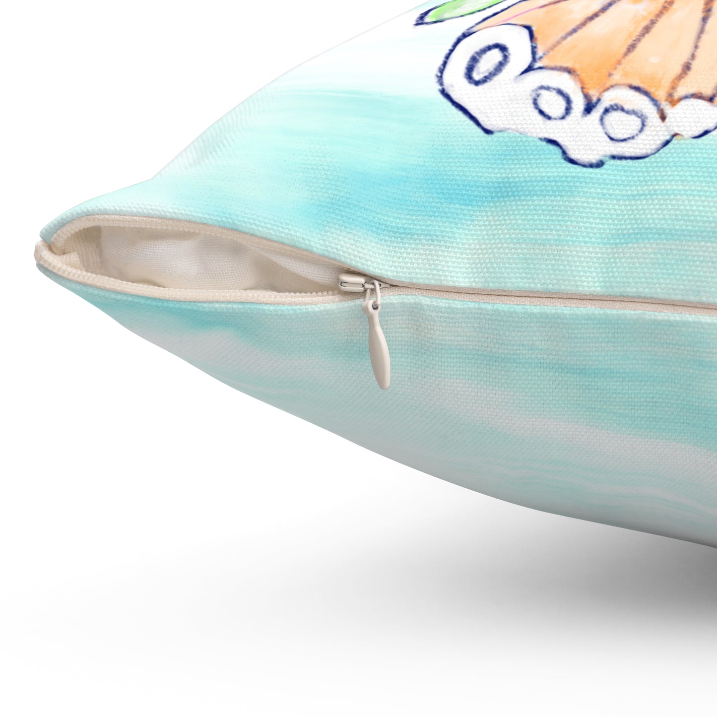 Square Pillow Butterfly Flutter Right  Facing Orange