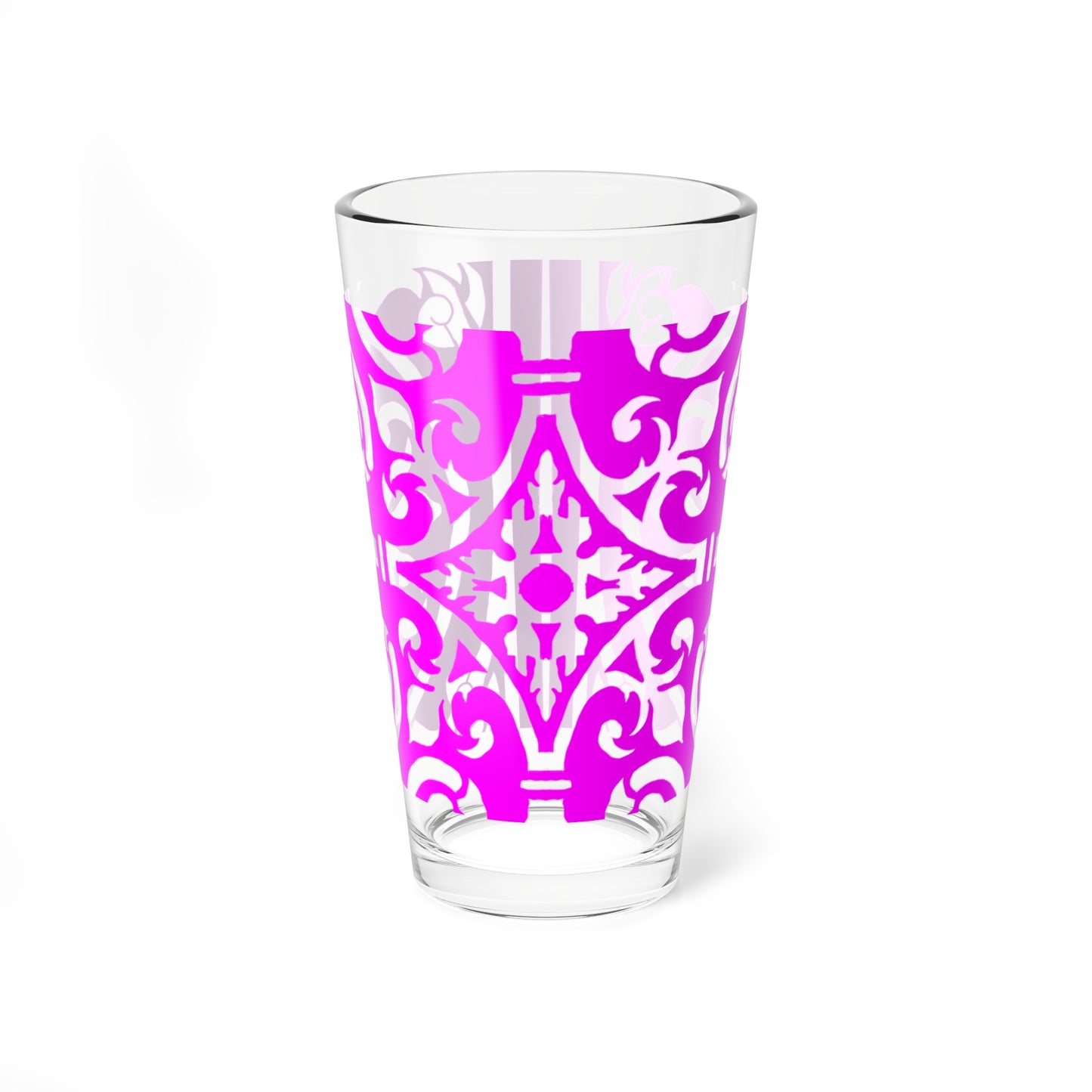 Mixing Glass, 16oz Scrollwork Art