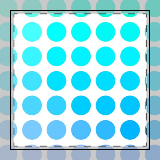 Polka Dot Joy  Cotton Twill Napkin in Shades of Aqua and Blue, Creamy White Fabric Background