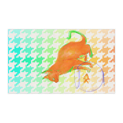 Colorful Cat Tea Towel