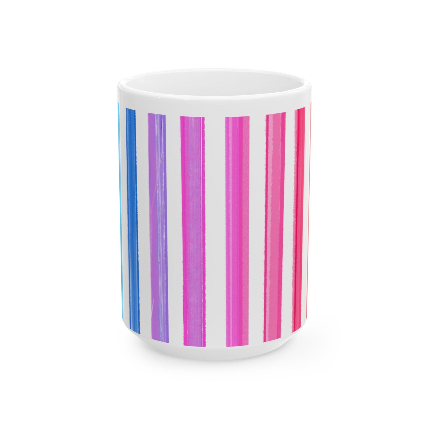 Watercolor Stripes Ceramic Mug Multi-color