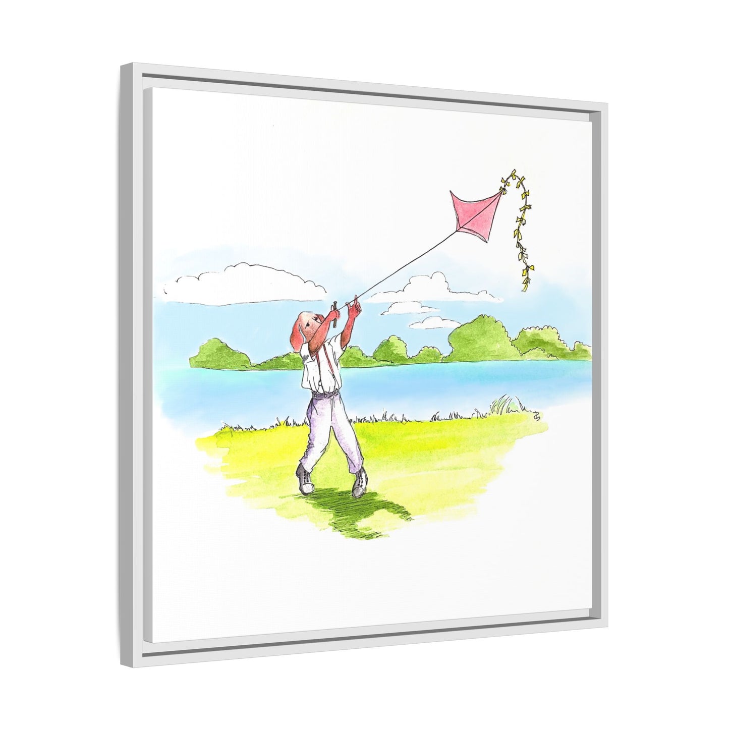 Dogi Fun Matte Canvas Framed