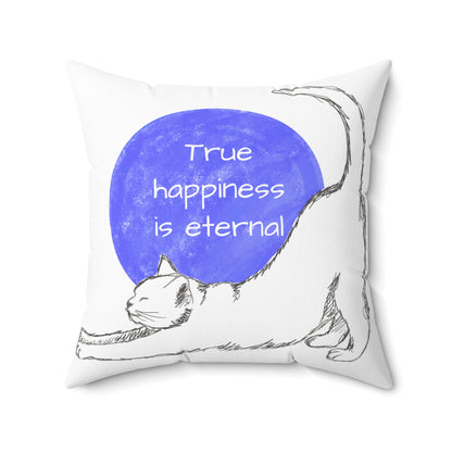 Colorful Cats & Dog  Polyester Square Pillow True happiness,,,