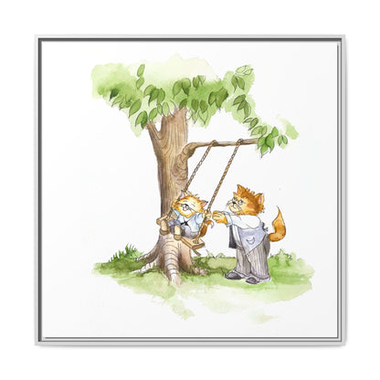 Kitty Fun Matte Canvas Framed