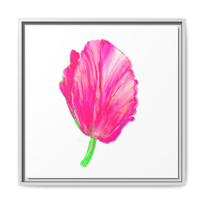 Dancing Tulips Matte Canvas, Framed (Multi-color) Raspberry Red