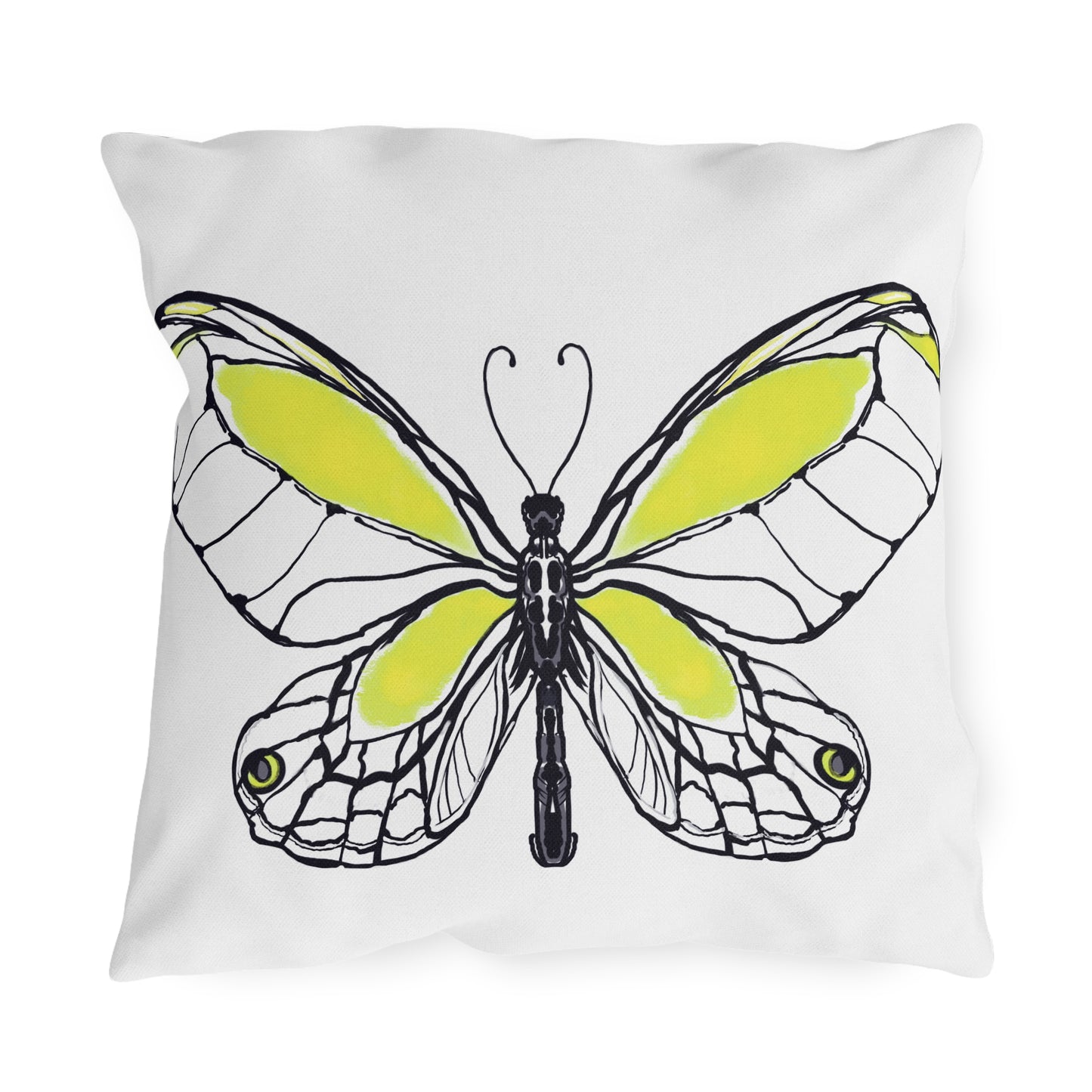 Outdoor Pillows Lulu Butterflies Yellow