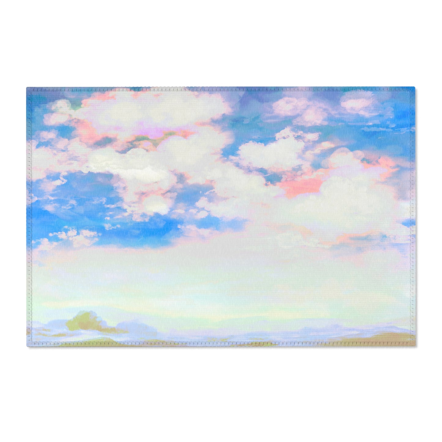 Joyful Landscapes Indoor Area Rug, Sky Blue