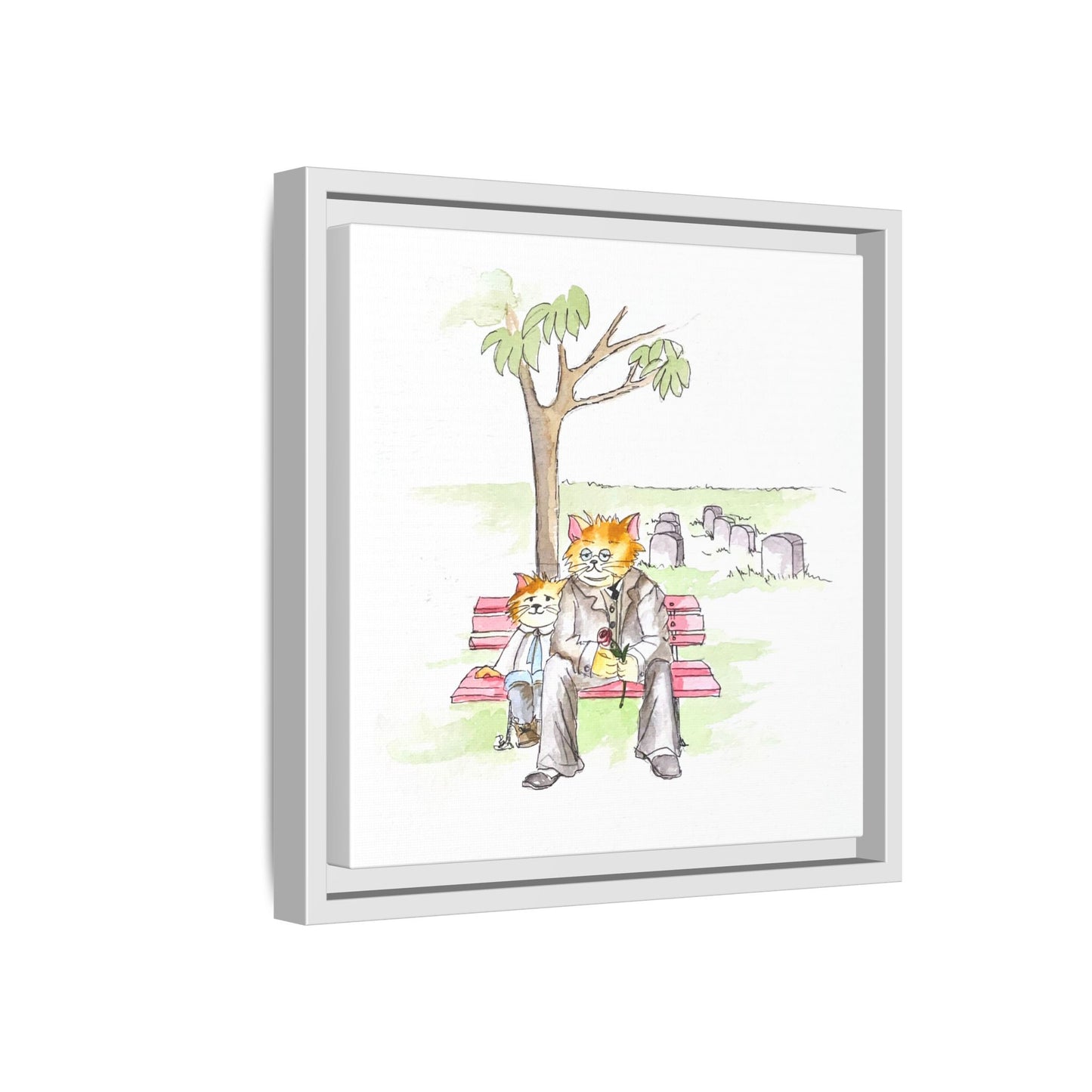 Kitty Fun Matte Canvas Framed