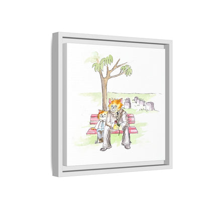 Kitty Fun Matte Canvas Framed