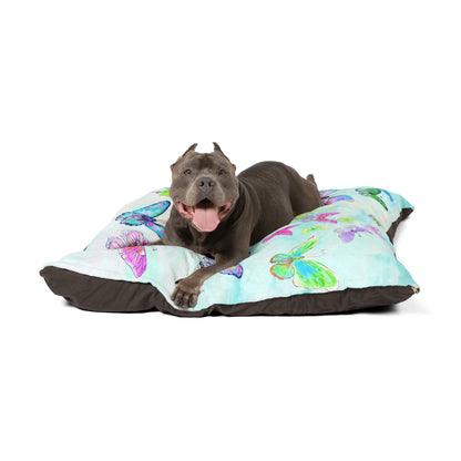 Dogi Butterfly Flutter Pet Bed Colorful Butterflies Aqua Sky