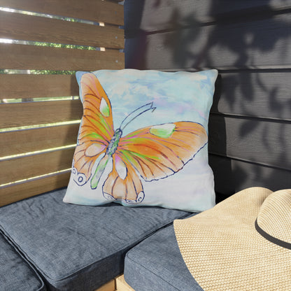 Outdoor Pillows Butterfly Orange & Lavender