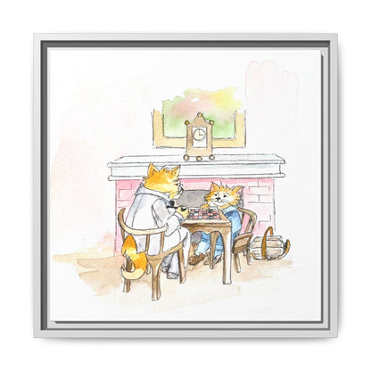 Kitty Fun Matte Canvas Framed