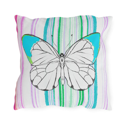 Pillows Outdoor Watercolor Butterfly Whimsy