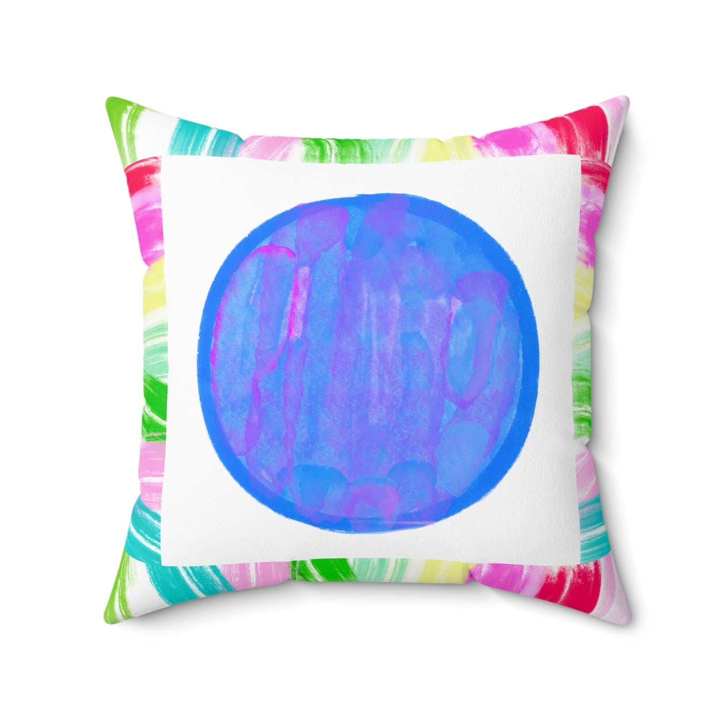 Mega Dot Polyester Square Pillow Butterfly