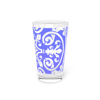 Scrollwork Pint Glass Lilac