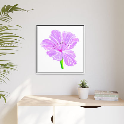Dancing Tulips Matte Canvas, Framed Lilac