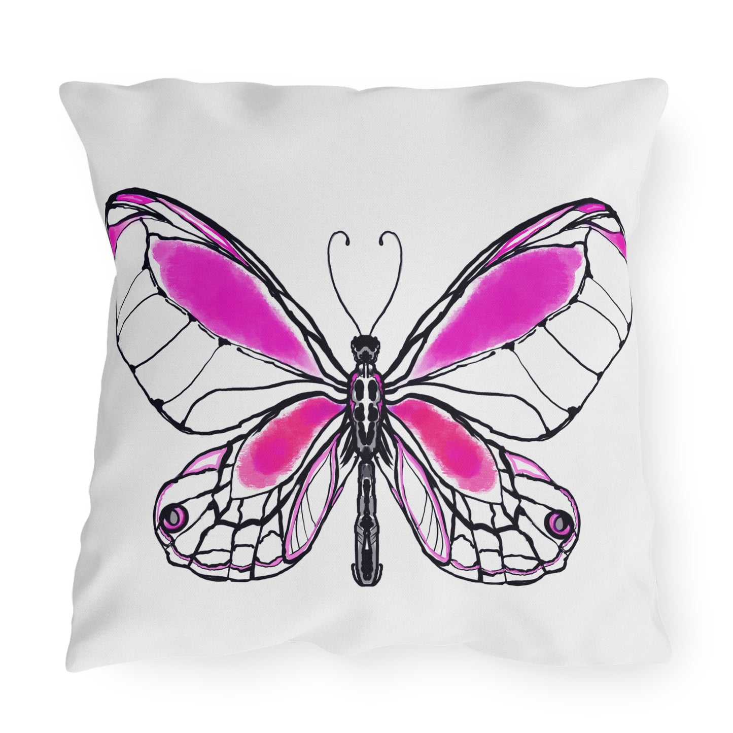 Outdoor Pillows Lulu Butterflies Pink