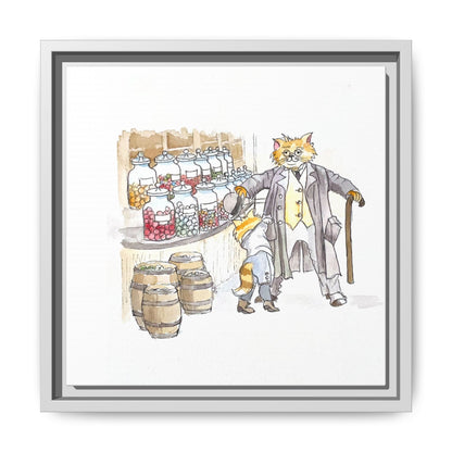 Kitty Fun Matte Canvas Framed