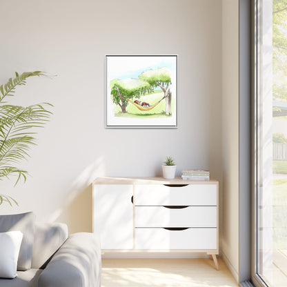 Dogi Fun Matte Canvas Framed
