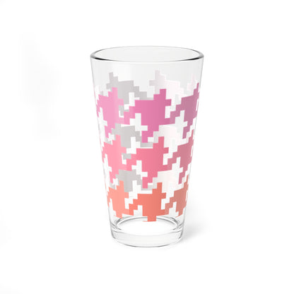 Mixing Glass, 16oz Houndstooth Fun