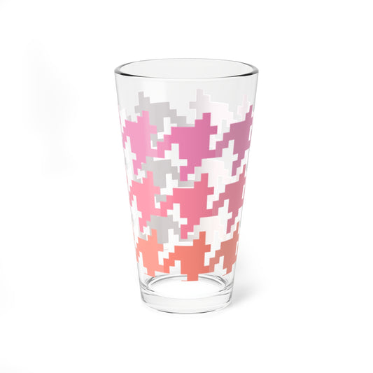 Mixing Glass, 16oz Houndstooth Fun