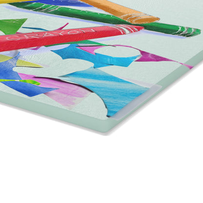 Glass Cutting Board Crayon Cut-Up