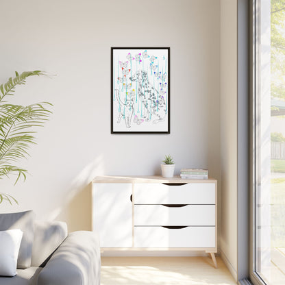 Butterfly Chroma Rain and Shine Matte Canvas, Framed (White)