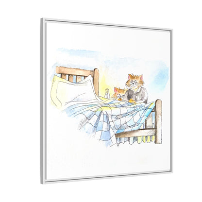 Kitty Fun Matte Canvas Framed