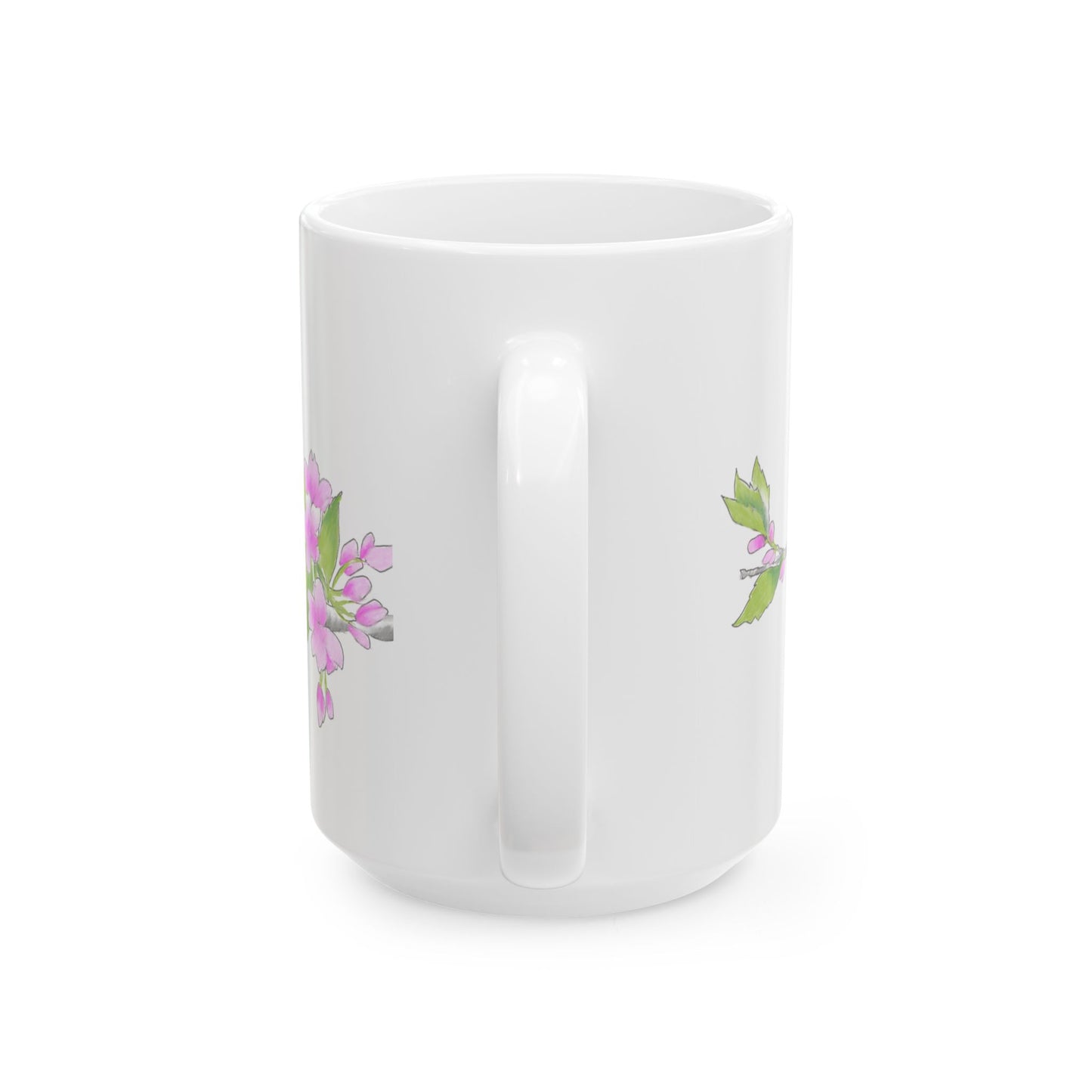 Jolly Birds Ceramic Mug, (11oz, 15oz), Pink