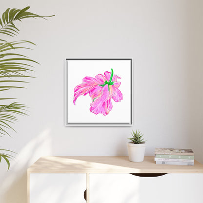 Dancing Tulips Matte Canvas, Framed (Multi-color) Pink