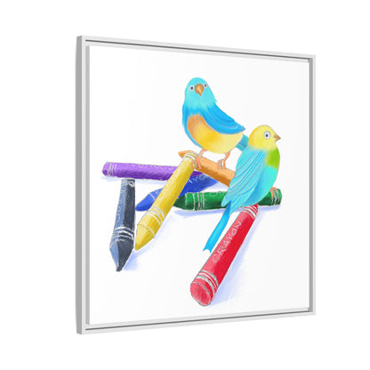 Jolly Birds Matte Canvas Framed