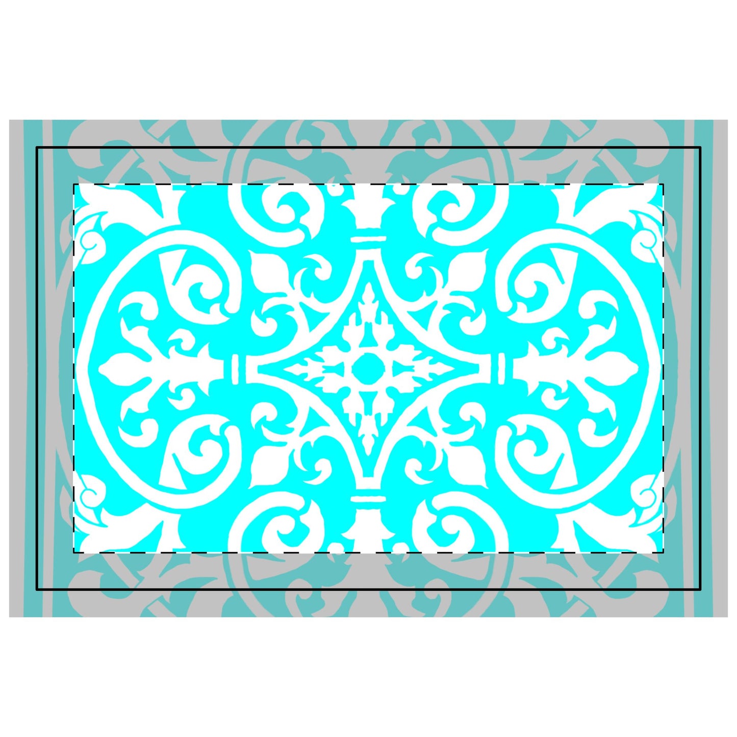 Quilted Placemat Hand-Drawn Classic
