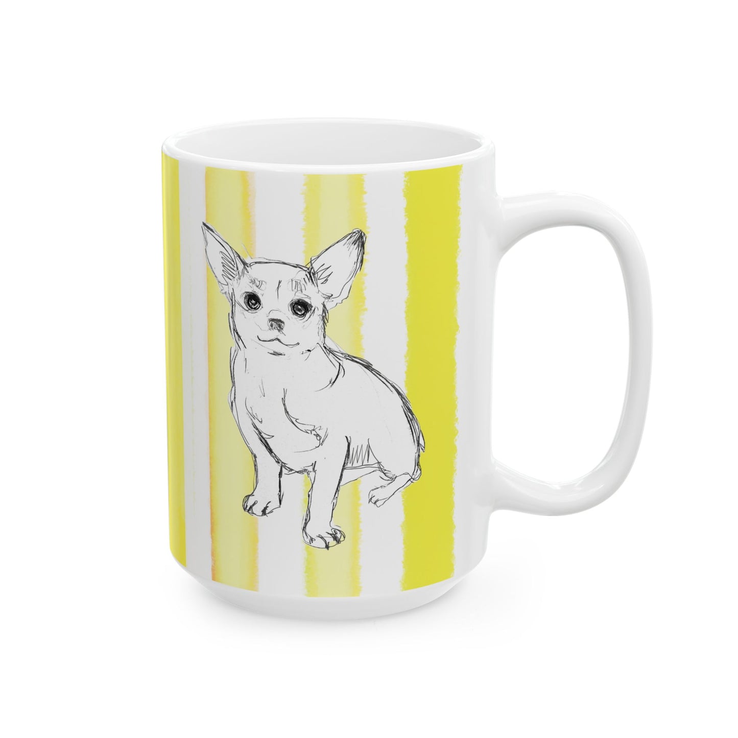 Dogi Fun Mug with Yellow Stripes