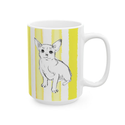Dogi Fun Mug with Yellow Stripes