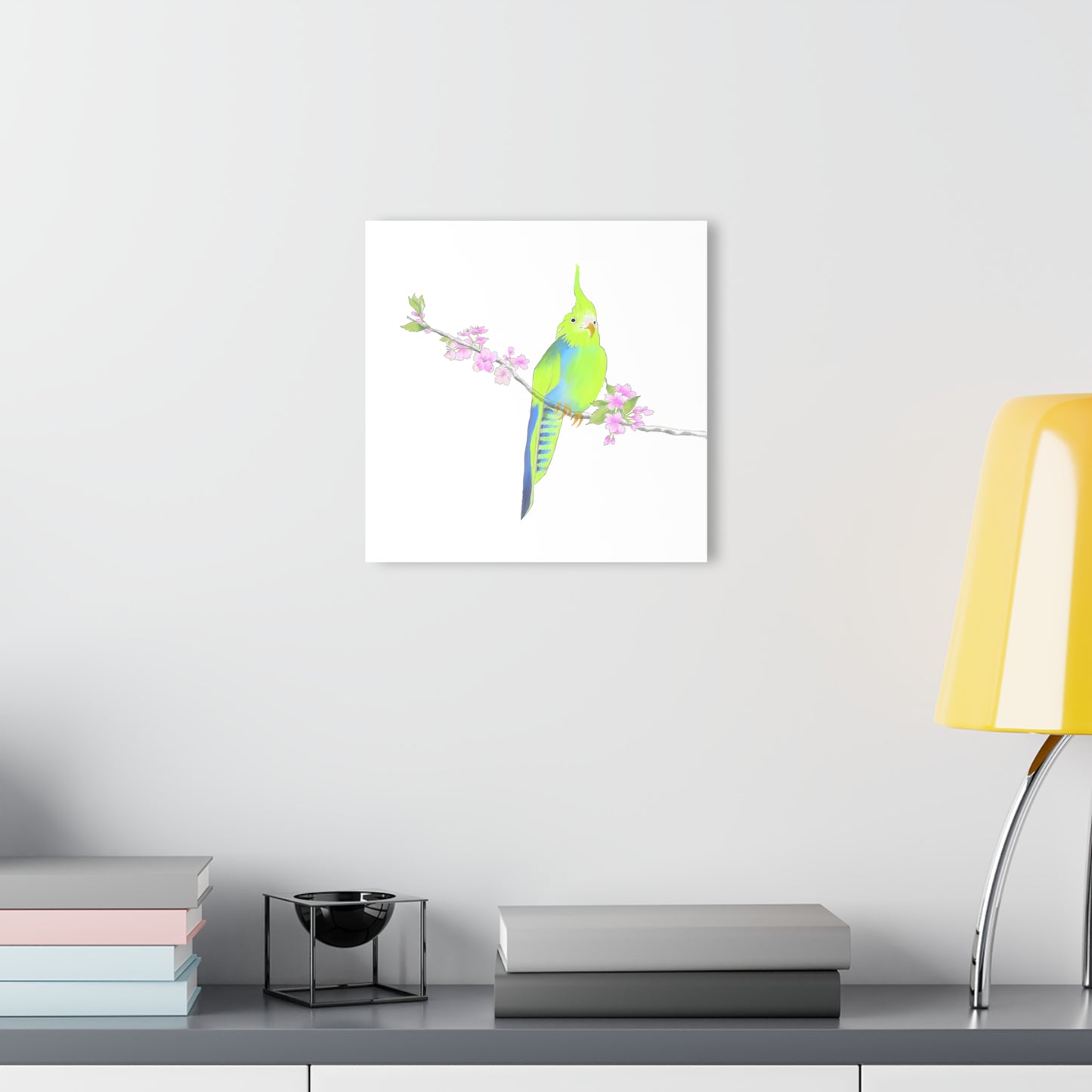 Jolly Birds Acrylic Prints (French Cleat Hanging) Green