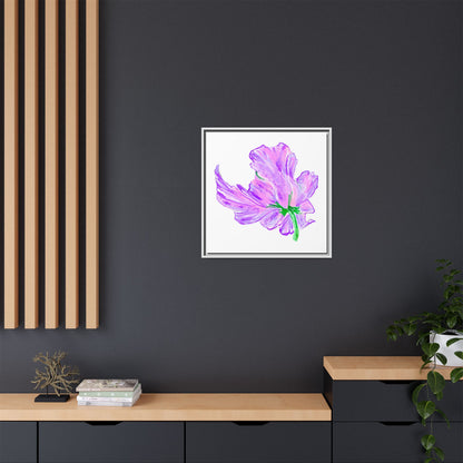 Dancing Tulips Matte Canvas, Framed (Multi-color) Lilac