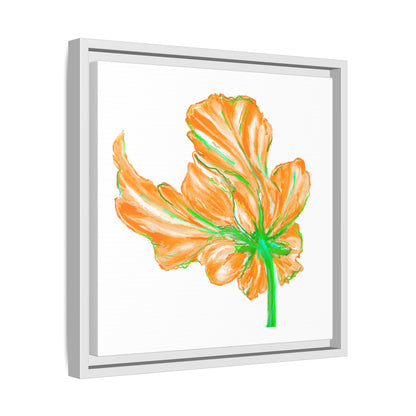 Dancing Tulips Matte Canvas, Framed (Multi-color) Orange