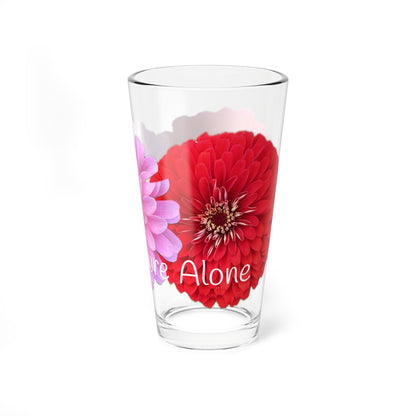 Zinnia Pint Glass "By Scripture Alone"