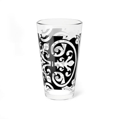 Mixing Glass, 16oz Scrollwork Art