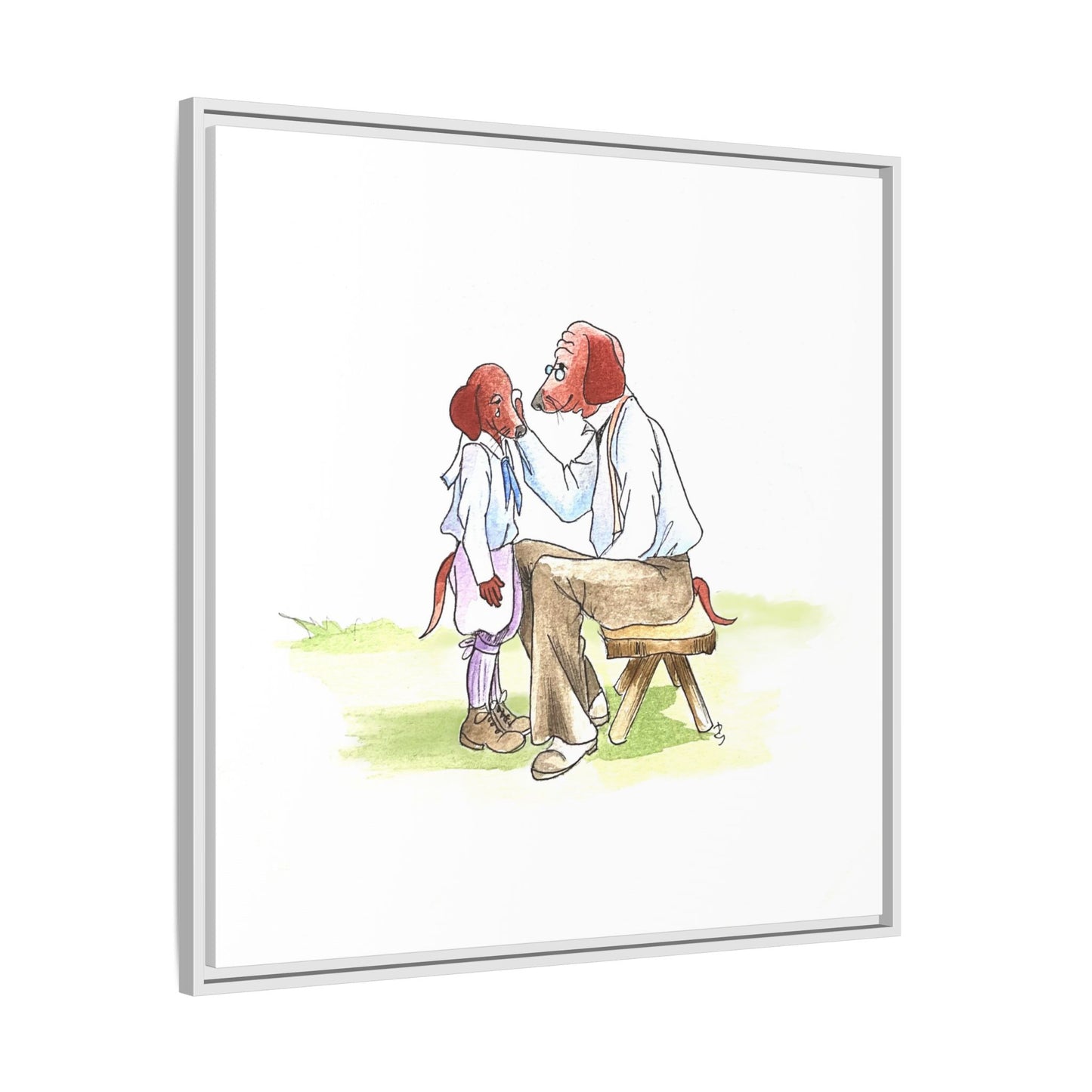 Dogi Fun Matte Canvas Framed