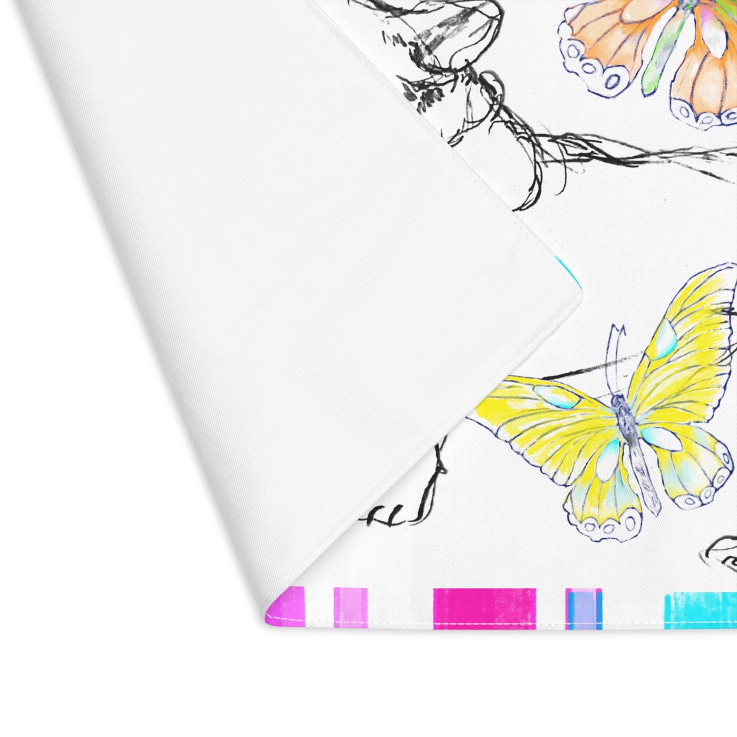 Dogi Butterfly Flutter Cotton Twill Placemat, Bulldog #2